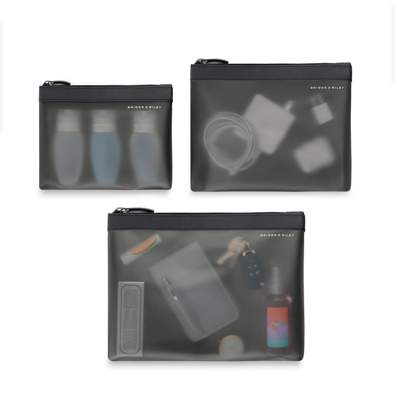 Briggs & Riley Travel Accessories Black Briggs & Riley Travel Essentials Translucent Pouch Set