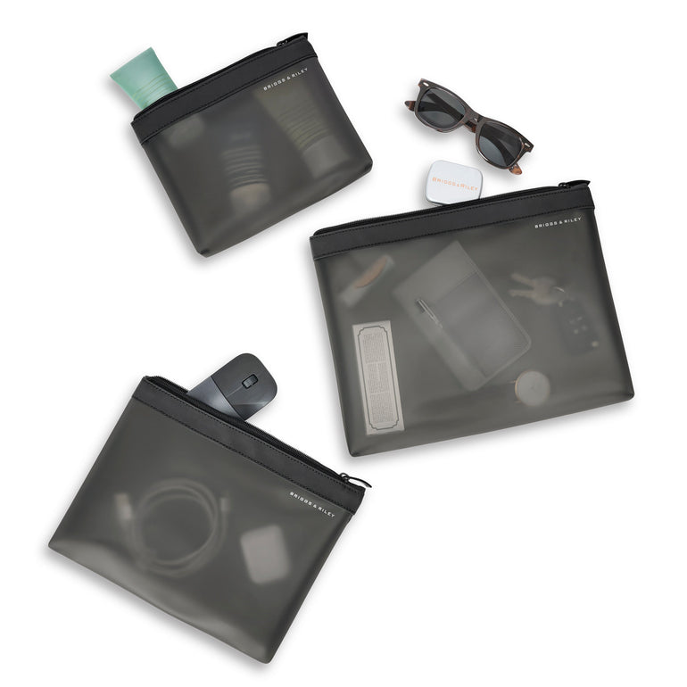 Briggs & Riley Travel Accessories Black Briggs & Riley Travel Essentials Translucent Pouch Set