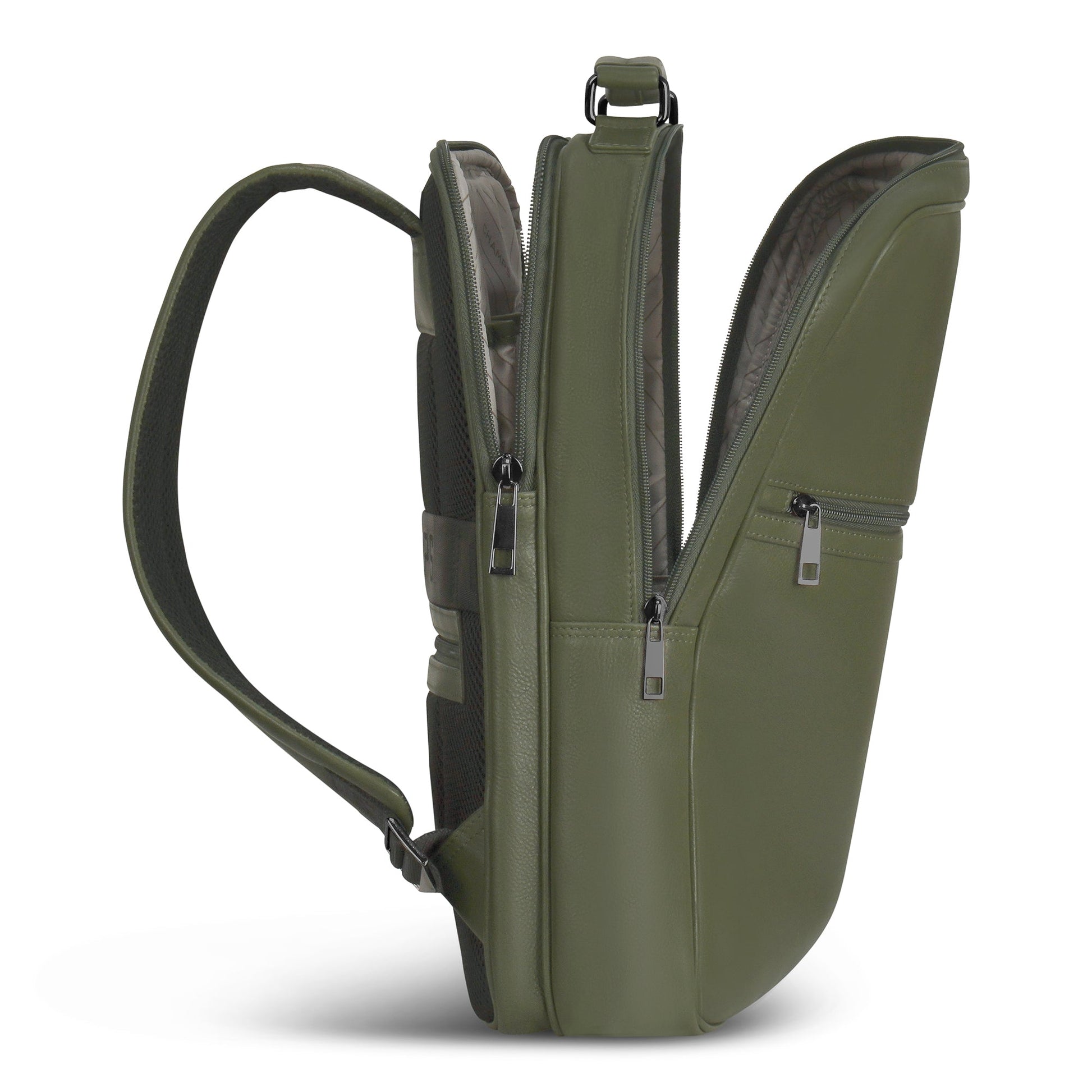 Champs Backpacks Champs Onyx Leather Compact Backpack