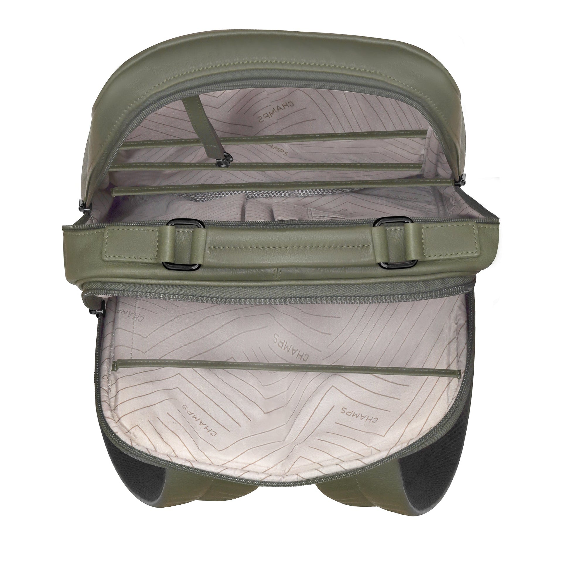Champs Backpacks Champs Onyx Leather Compact Backpack
