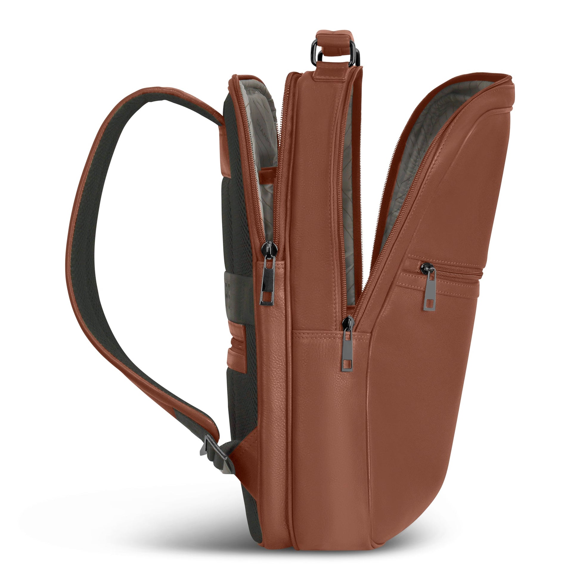 Champs Backpacks Champs Onyx Leather Compact Backpack