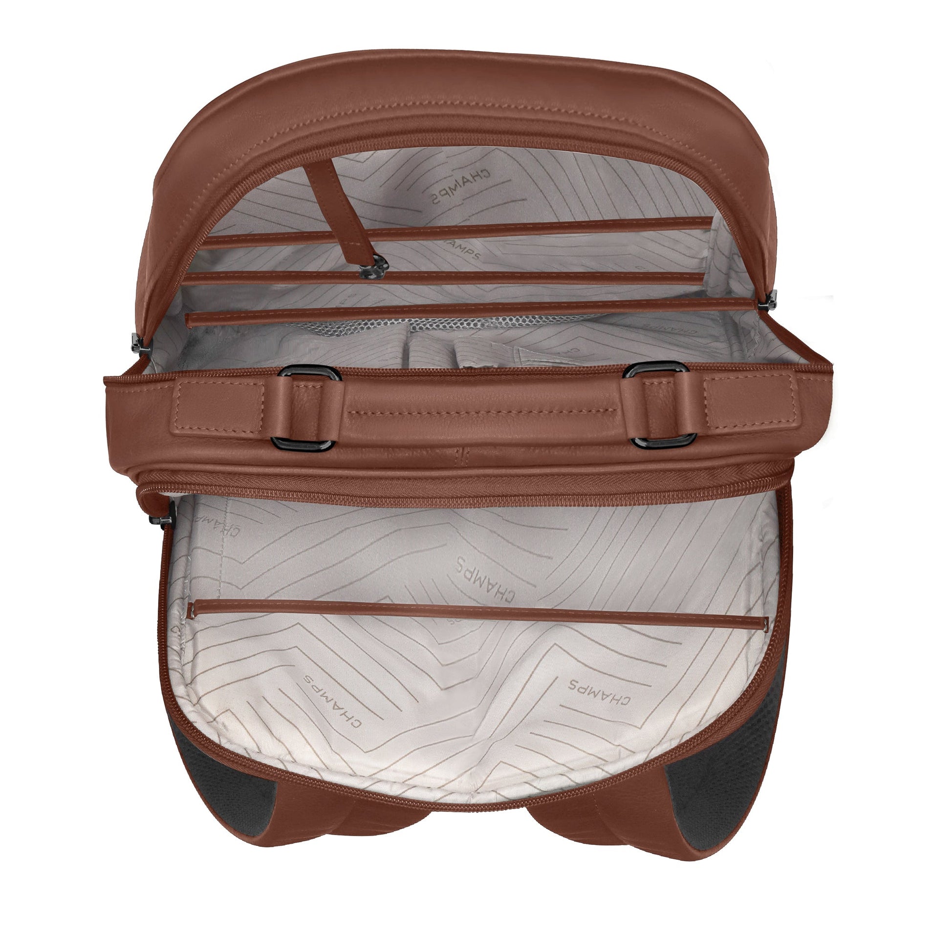 Champs Backpacks Champs Onyx Leather Compact Backpack