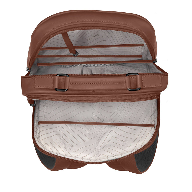 Champs Backpacks Champs Onyx Leather Compact Backpack