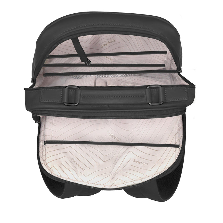 Champs Backpacks Champs Onyx Leather Compact Backpack
