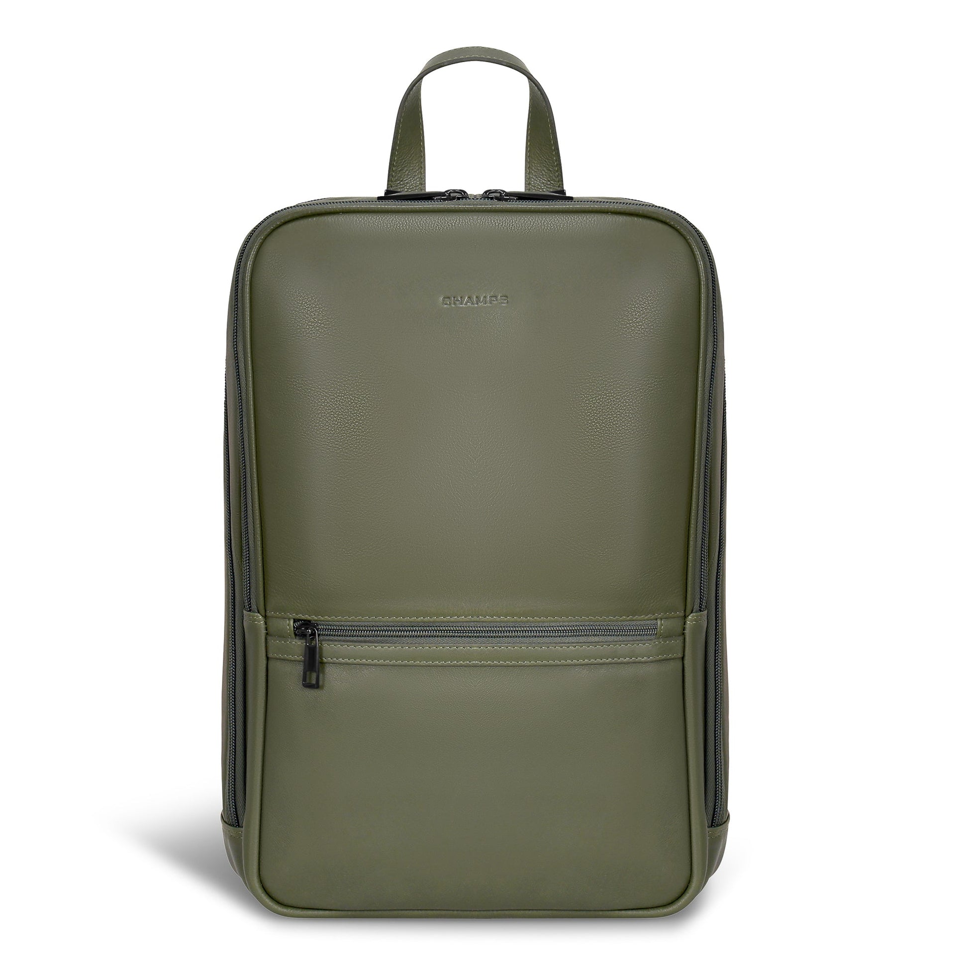 Champs Backpacks Khaki Champs Onyx Leather Classic Backpack