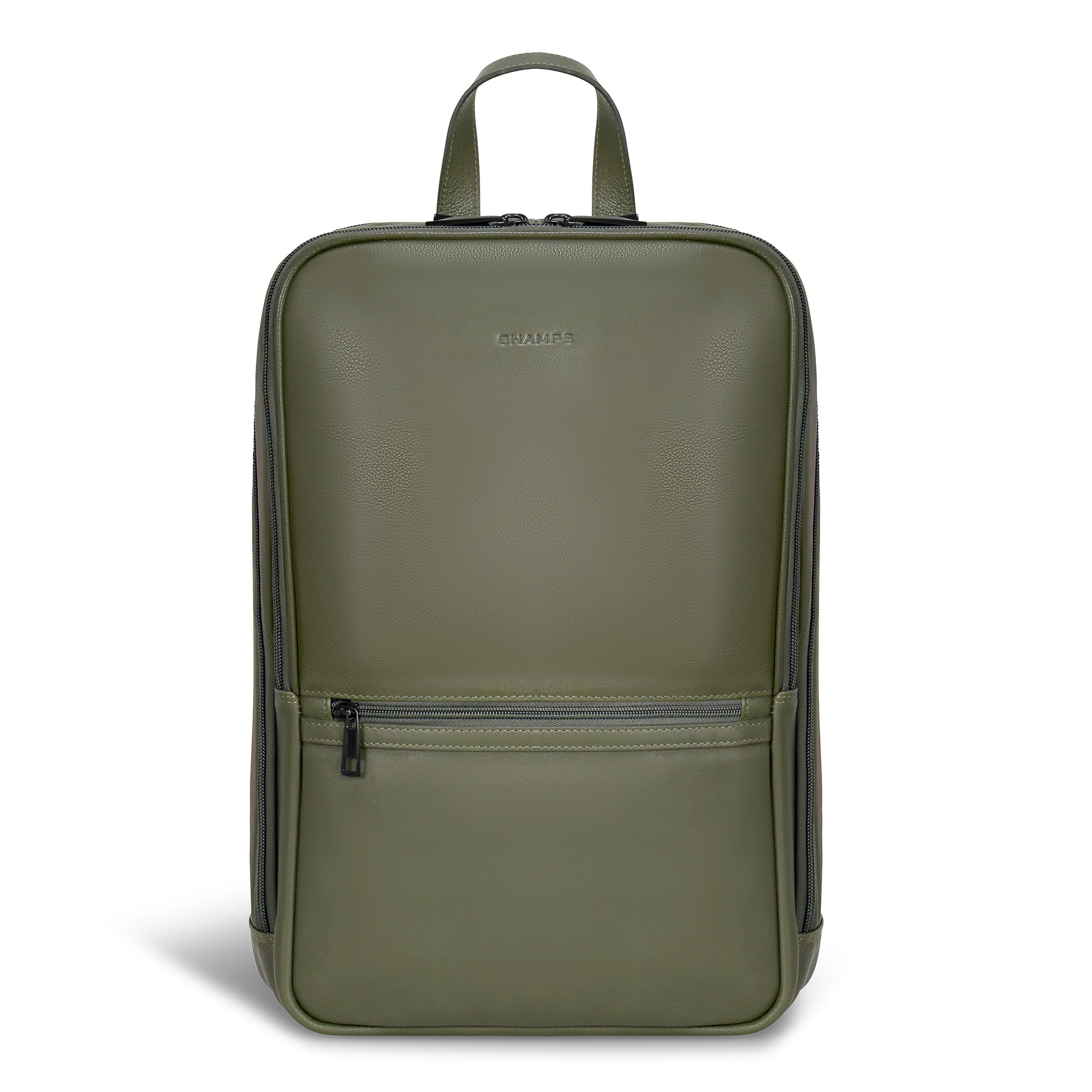 Champs Backpacks Khaki Champs Onyx Leather Classic Backpack