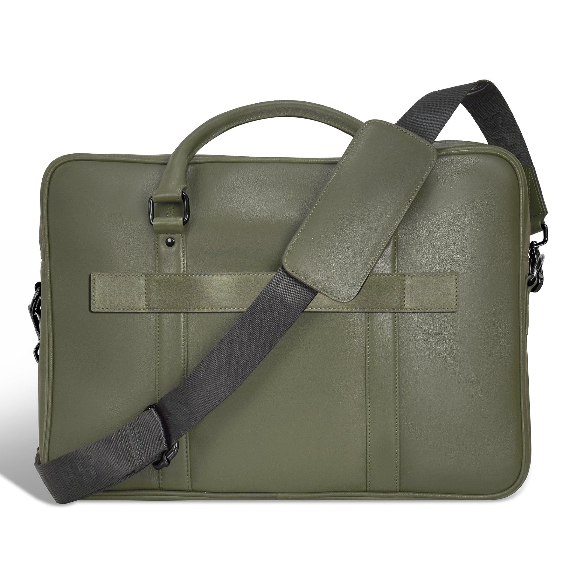 Champs Briefcases Champs Onyx Leather Slim Briefcase