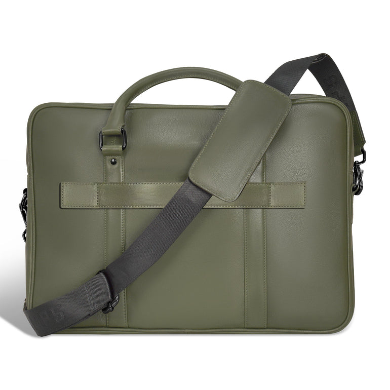 Champs Briefcases Champs Onyx Leather Slim Briefcase