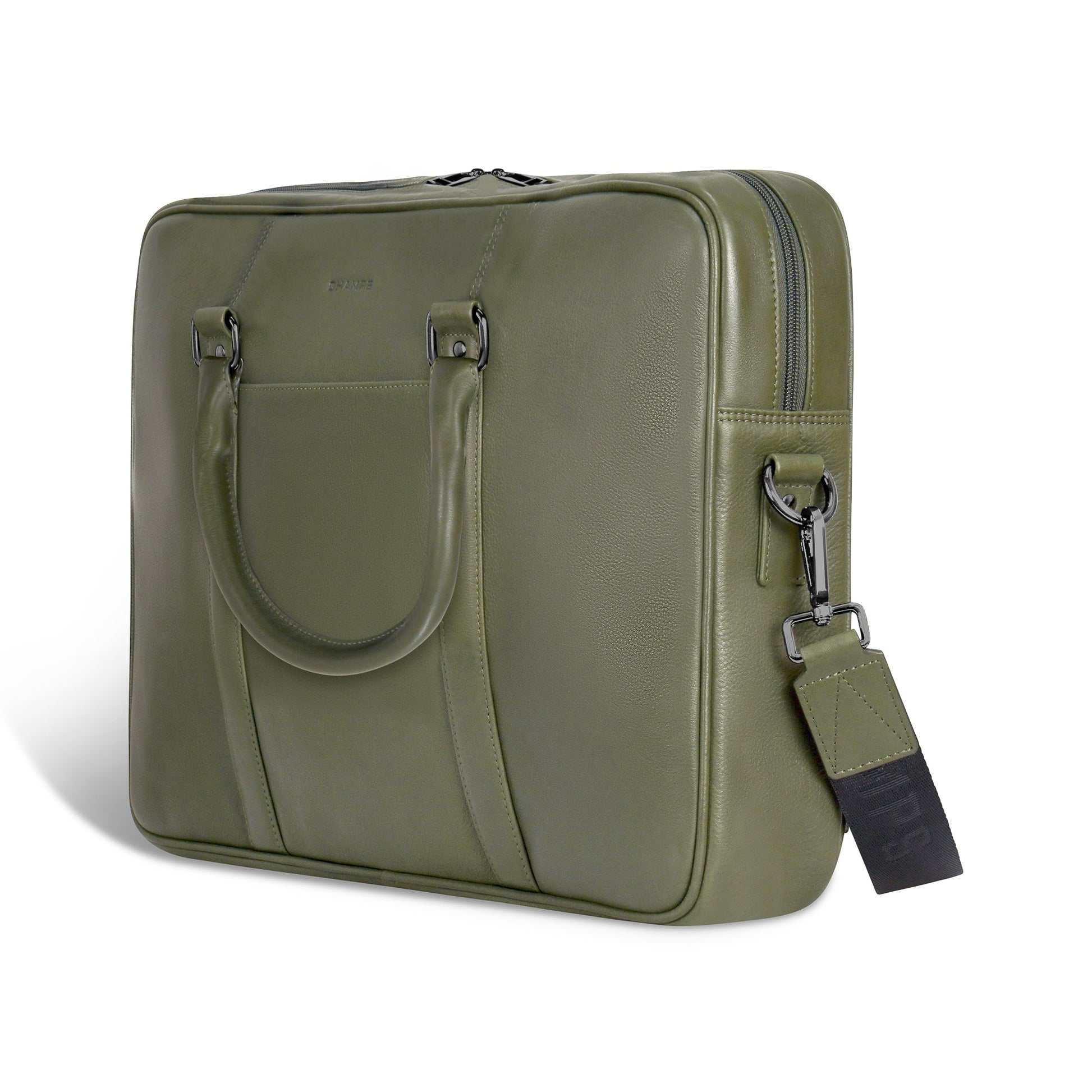 Champs Briefcases Champs Onyx Leather Slim Briefcase