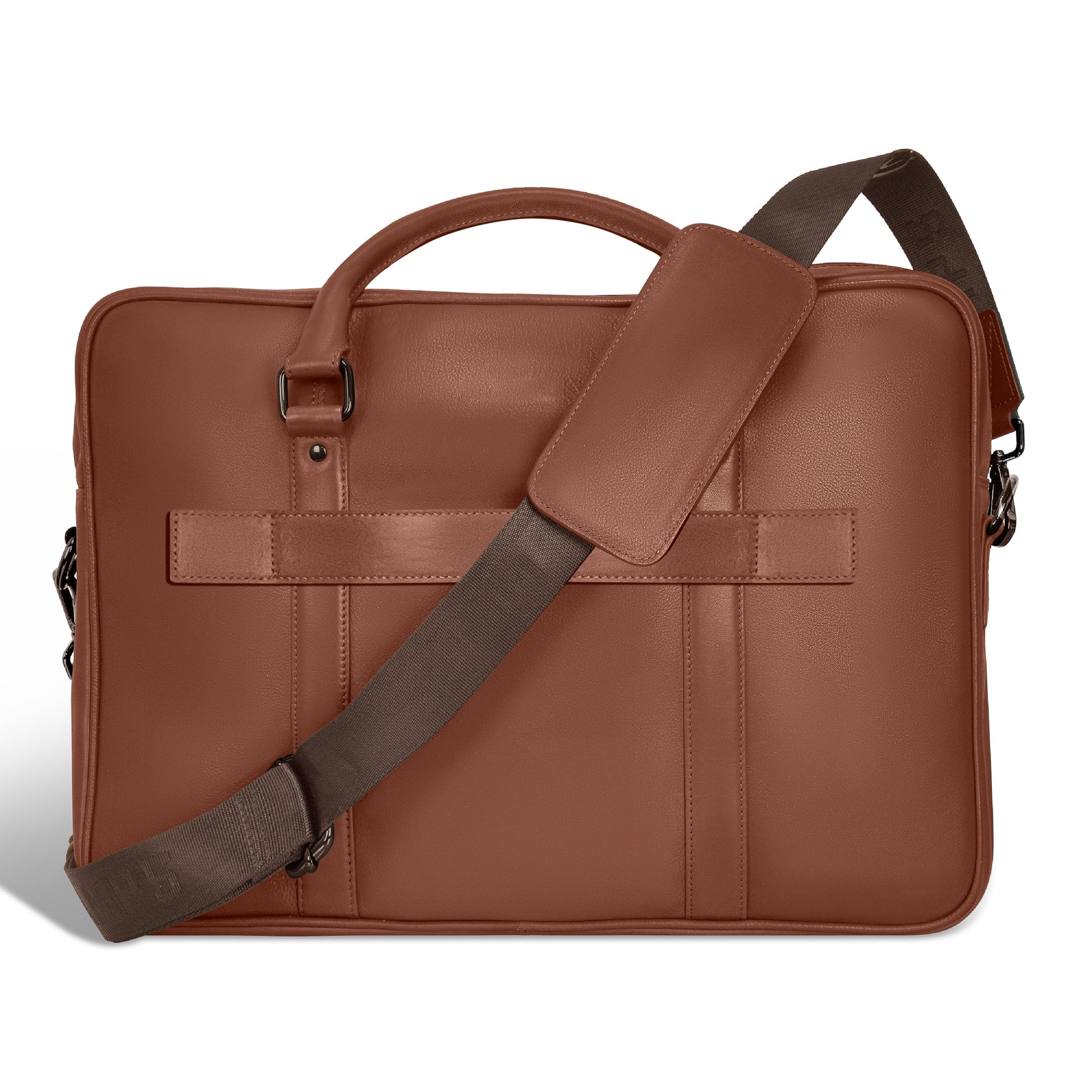 Champs Briefcases Champs Onyx Leather Slim Briefcase