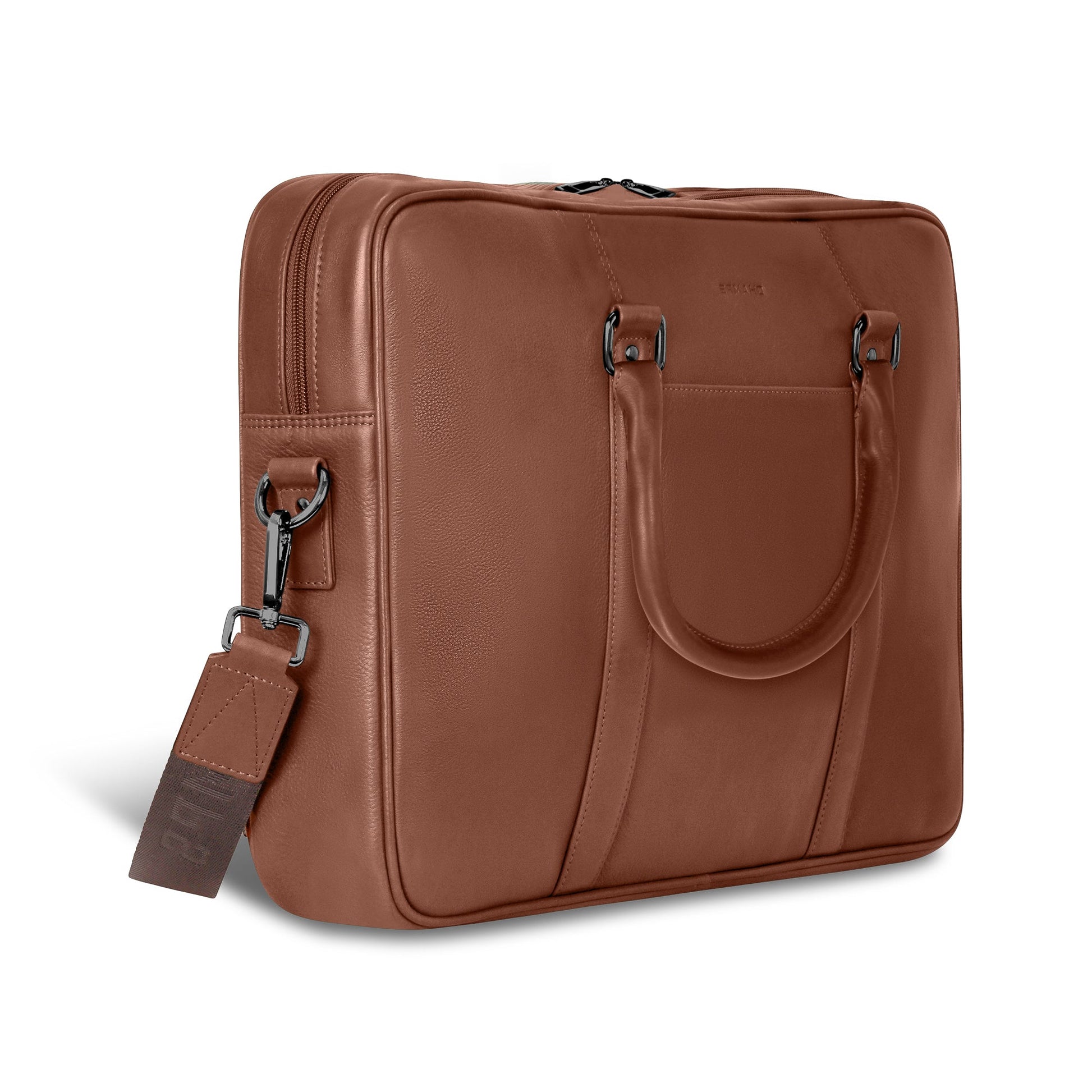 Champs Briefcases Champs Onyx Leather Slim Briefcase