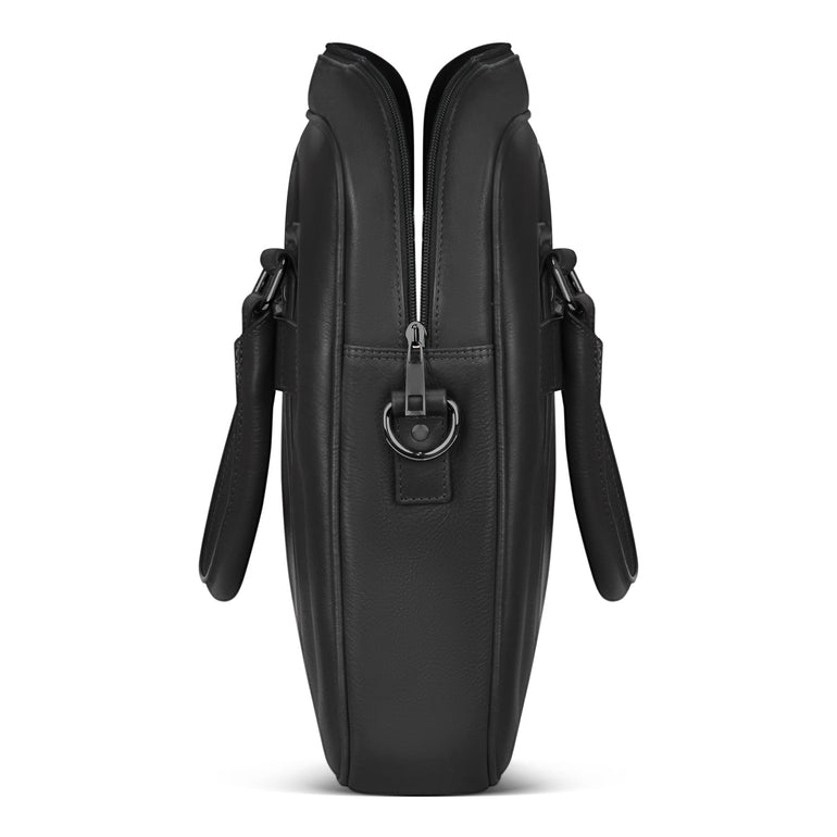Champs Briefcases Champs Onyx Leather Slim Briefcase