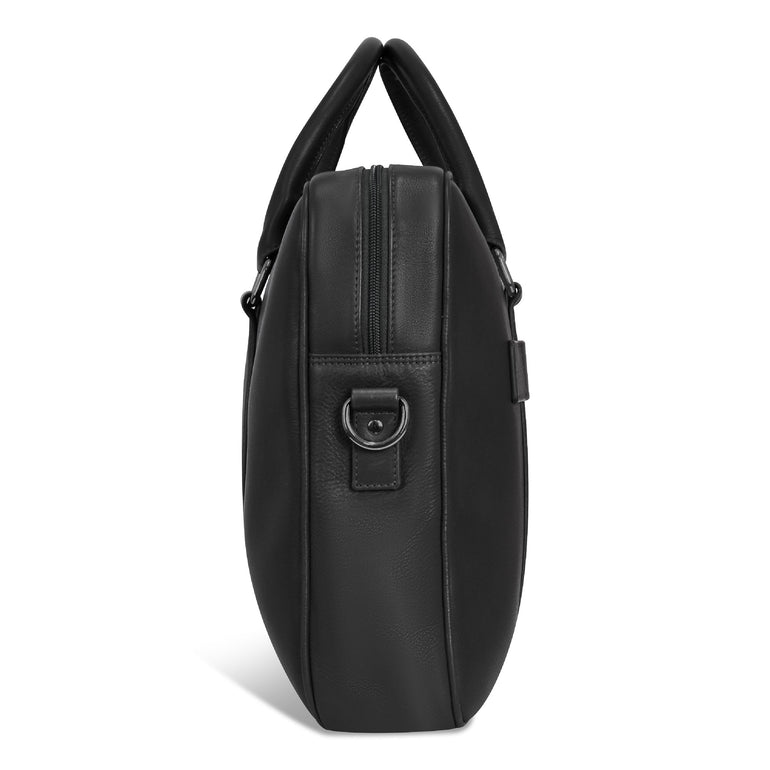 Champs Briefcases Champs Onyx Leather Slim Briefcase