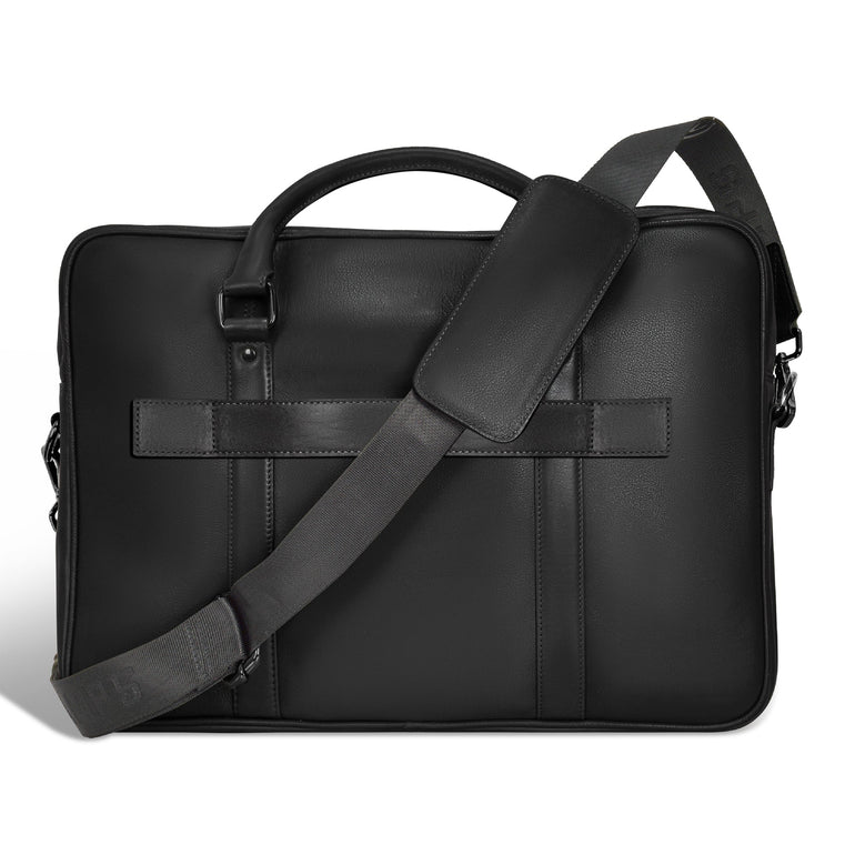 Champs Briefcases Champs Onyx Leather Slim Briefcase