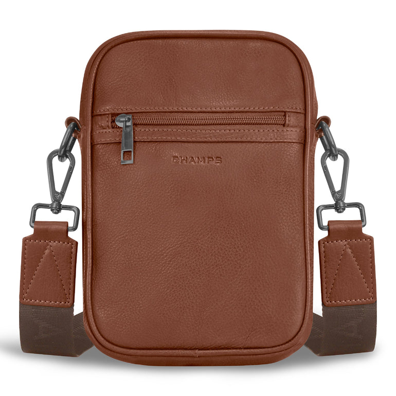 Champs Cross-Body Bag Brown Champs Onyx Leather Vertical Cross-Body Bag