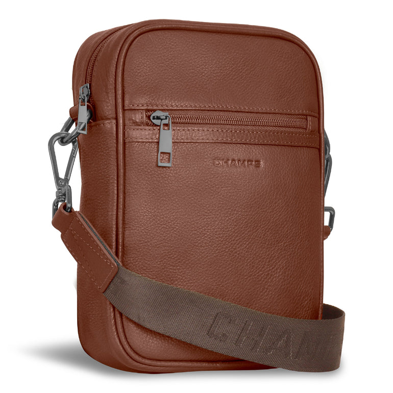 Champs Cross-Body Bag Champs Onyx Leather Vertical Cross-Body Bag