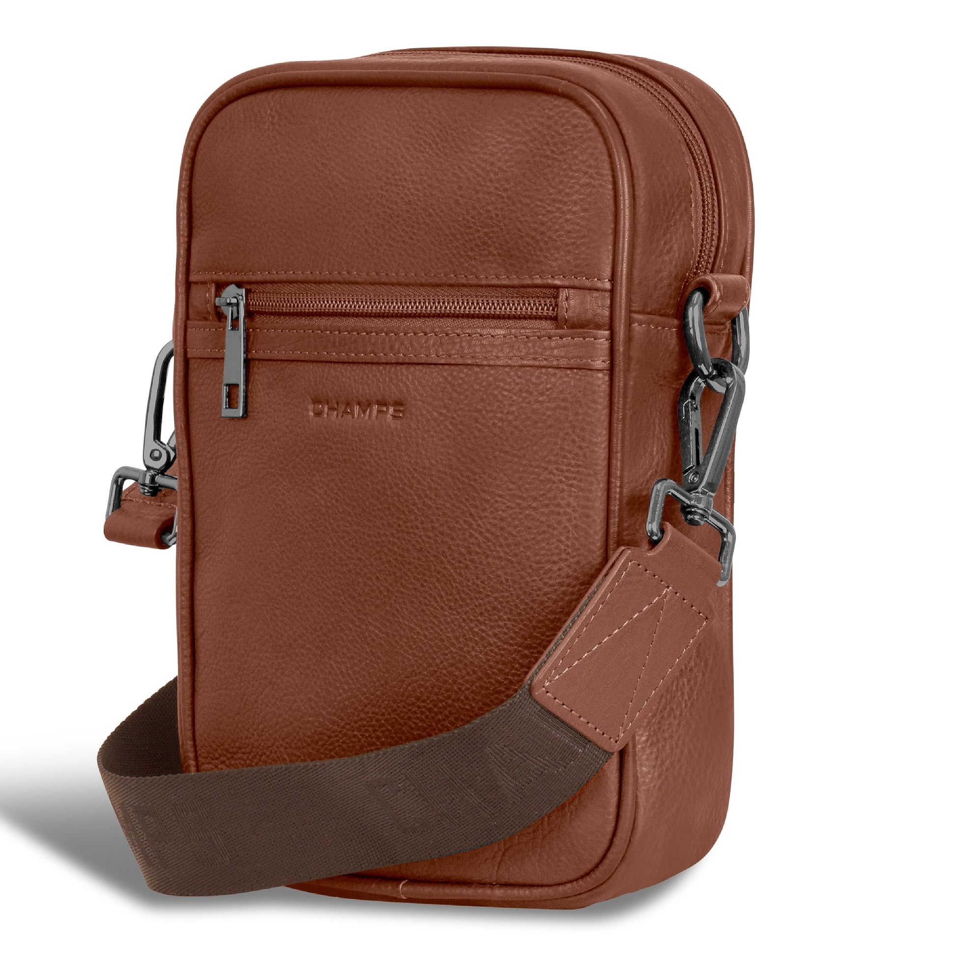 Champs Cross-Body Bag Champs Onyx Leather Vertical Cross-Body Bag