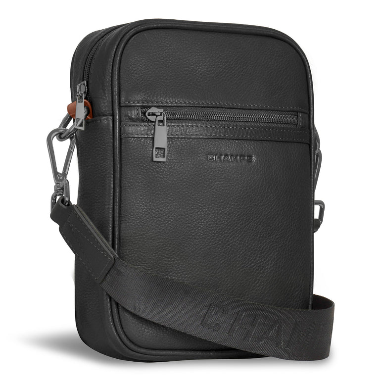 Champs Cross-Body Bag Champs Onyx Leather Vertical Cross-Body Bag