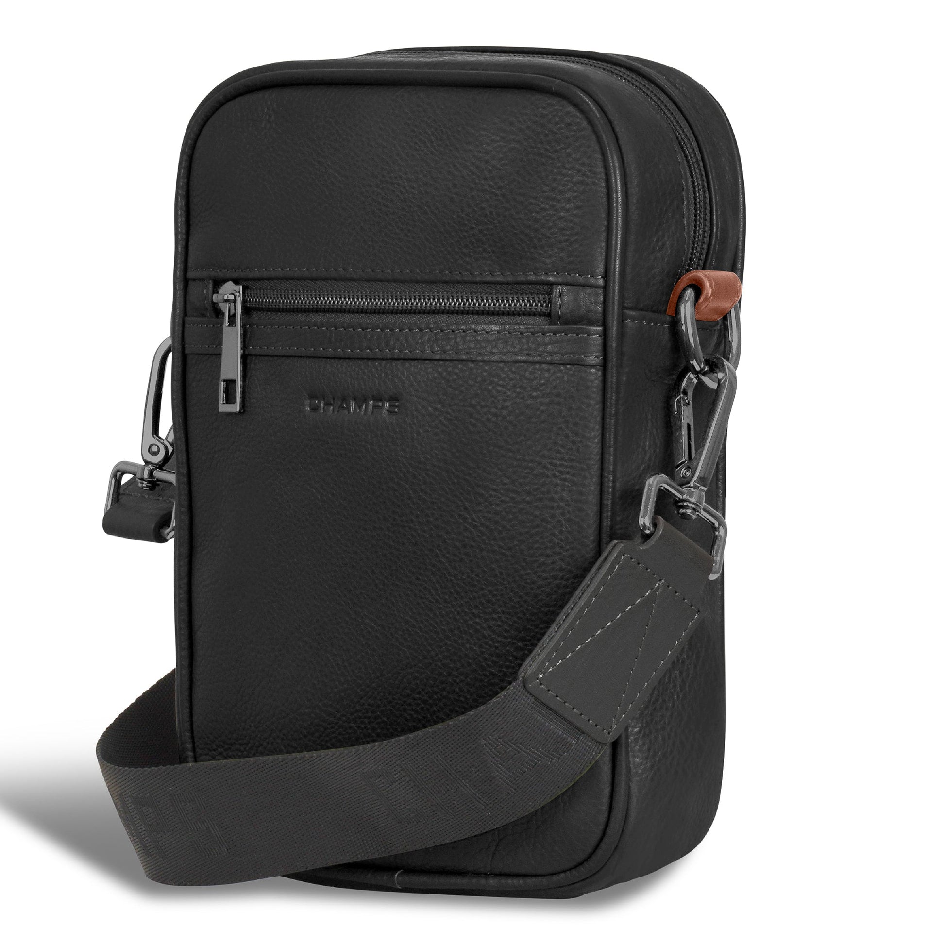 Champs Cross-Body Bag Champs Onyx Leather Vertical Cross-Body Bag