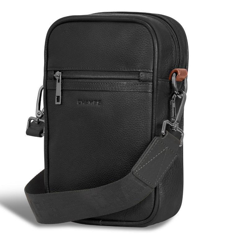 Champs Cross-Body Bag Champs Onyx Leather Vertical Cross-Body Bag