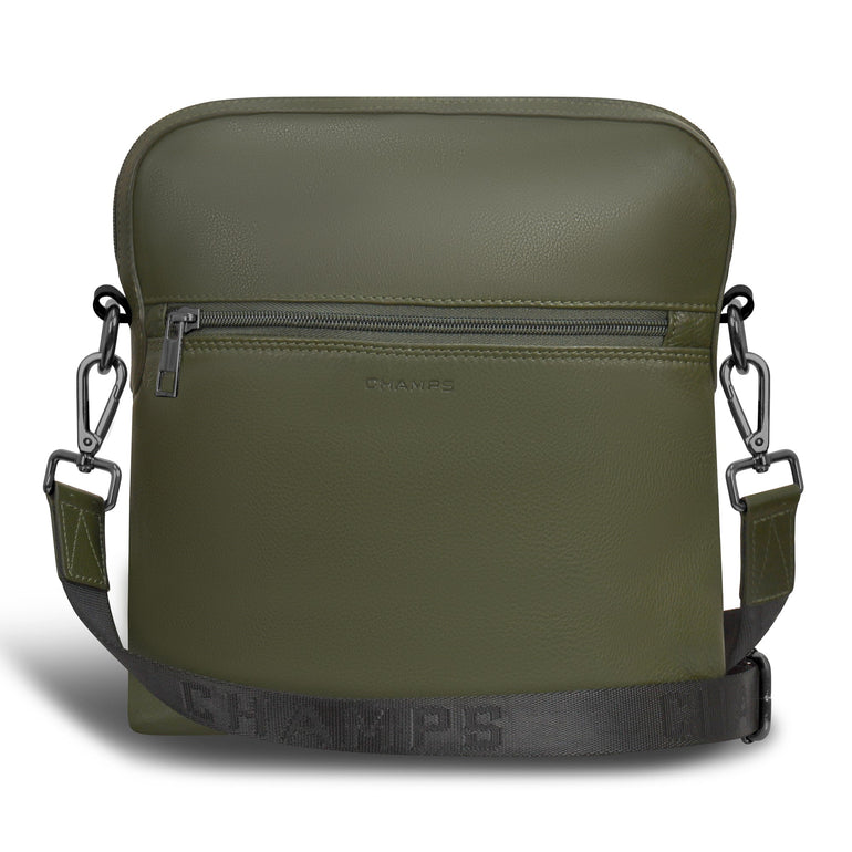 Champs Cross-Body Bag Khaki Champs Onyx Leather Cross-Body Bag