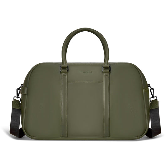 Champs Duffles Khaki Champs Onyx Leather Duffle Bag