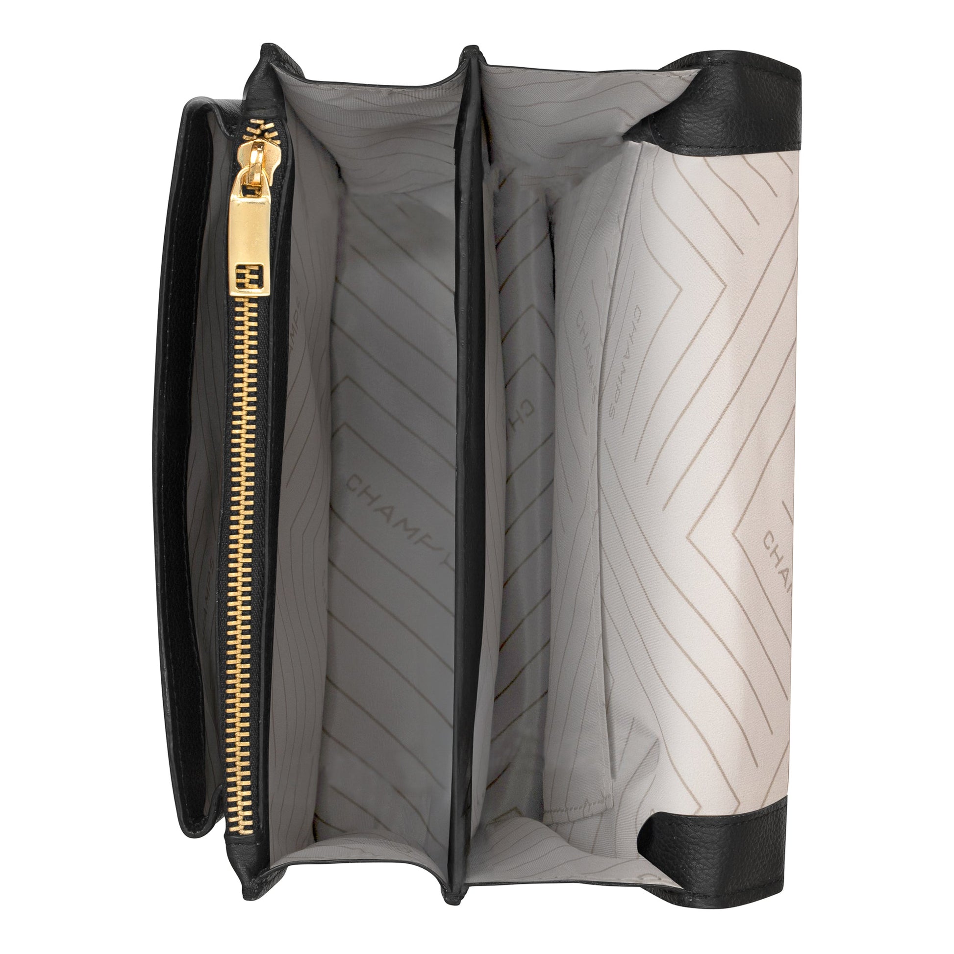 Champs Handbags Black Champs Gala Leather Clutch Shoulder Bag