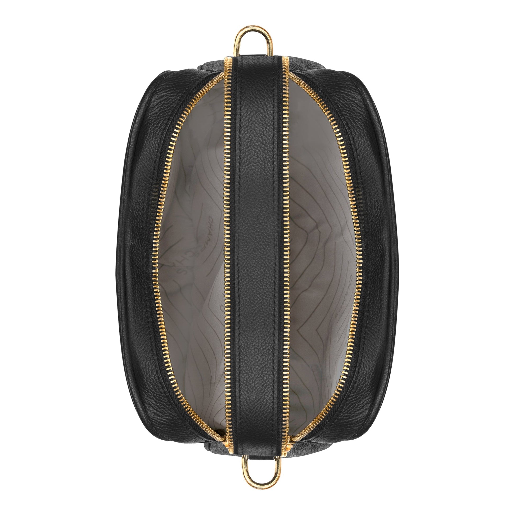 Champs Handbags Black Champs Gala Leather Double-Zip Shoulder Bag