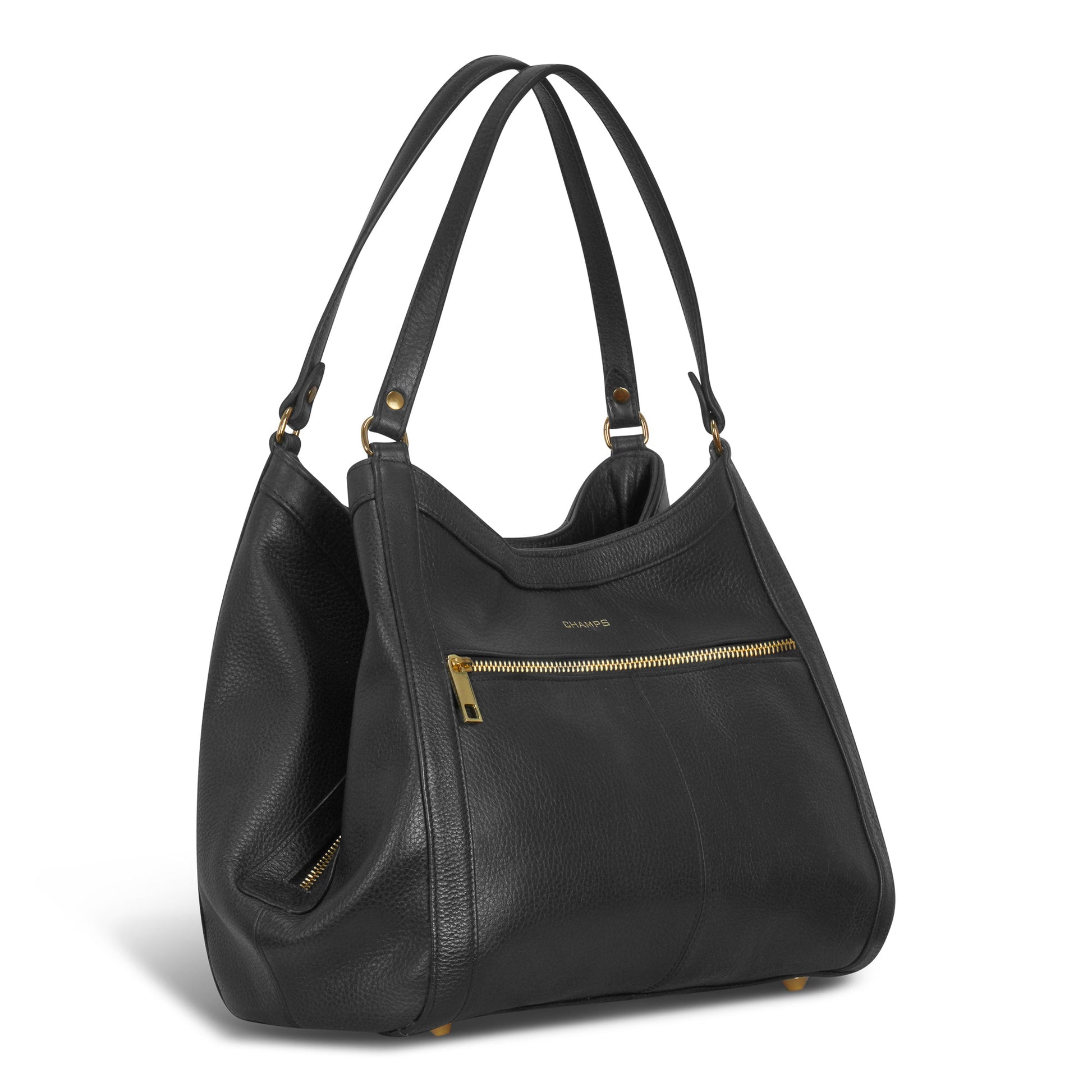 Champs Handbags Black Champs Gala Leather Hobo Bag