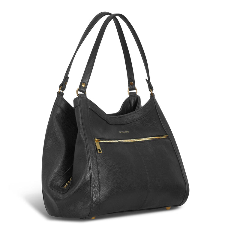 Champs Handbags Black Champs Gala Leather Hobo Bag