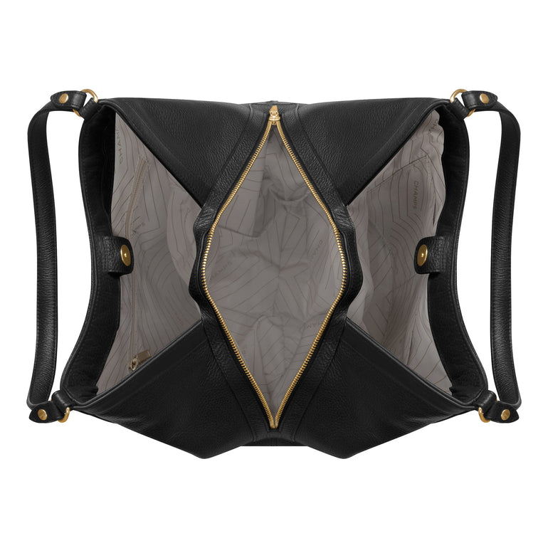 Champs Handbags Black Champs Gala Leather Hobo Bag