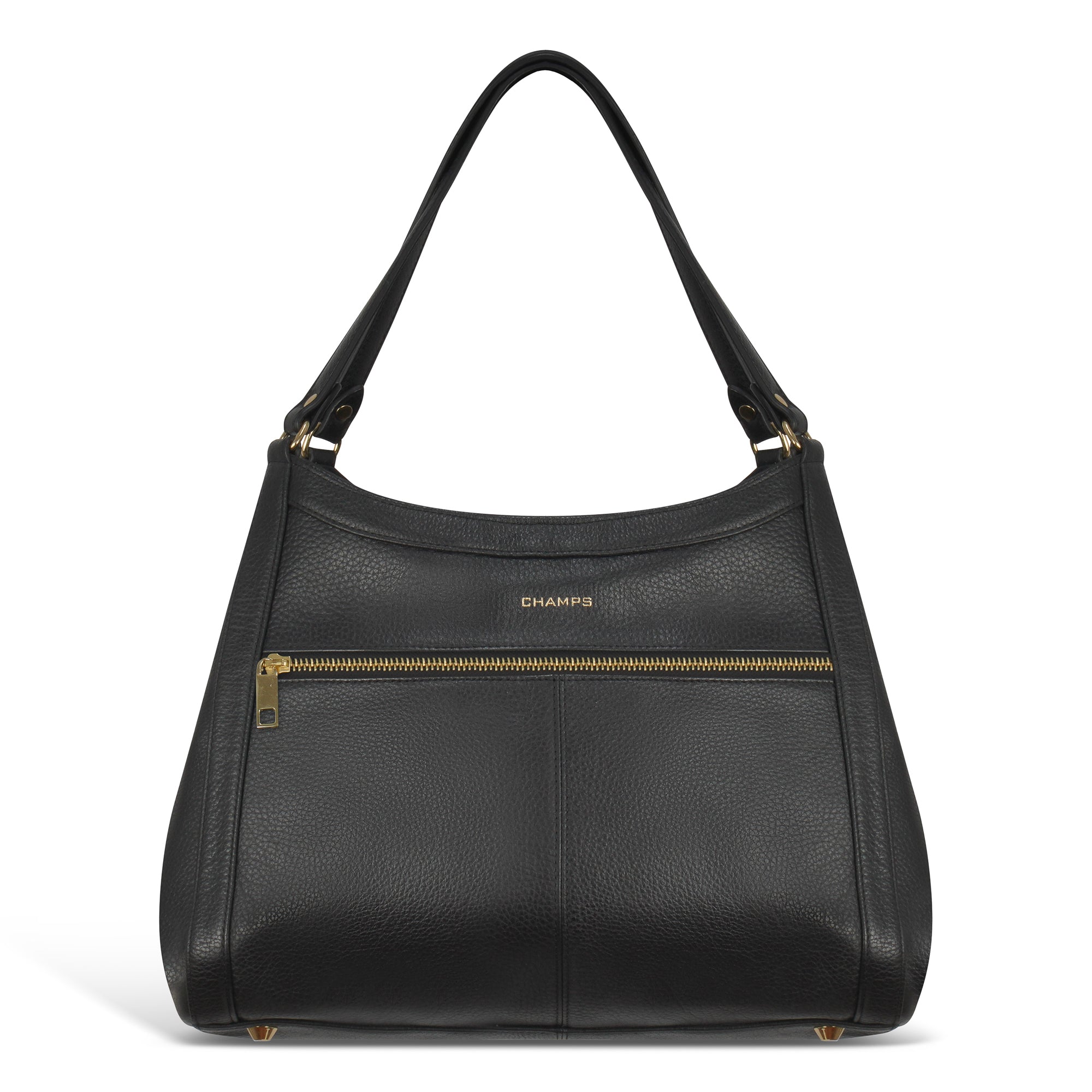 Champs Handbags Black Champs Gala Leather Hobo Bag