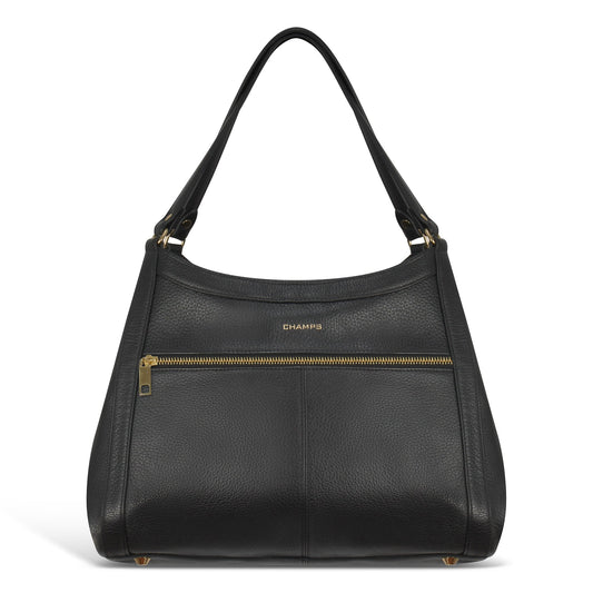Champs Handbags Black Champs Gala Leather Hobo Bag