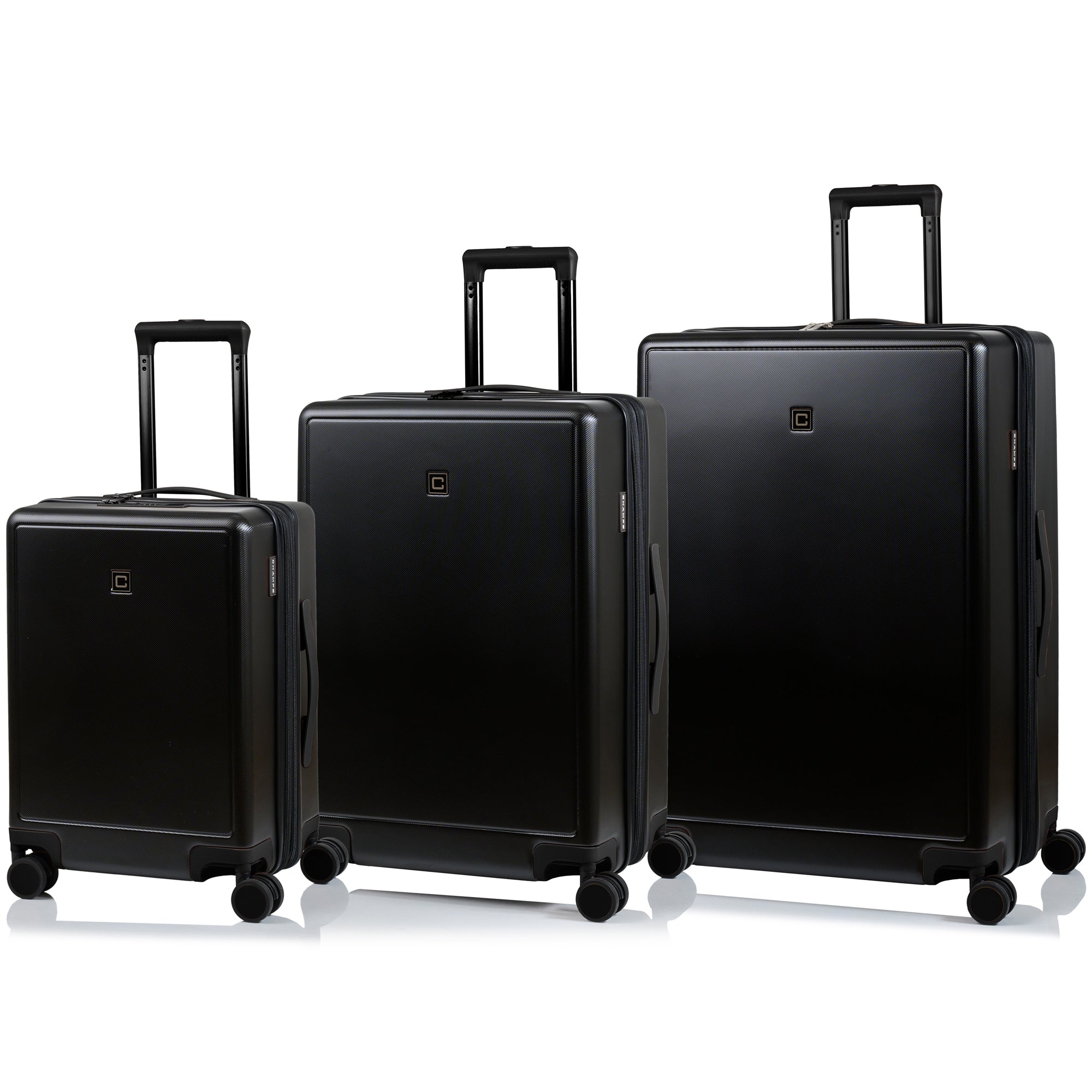 Champs Luggage Black/Black Champs Vintage Muse Expandable 3-Piece Luggage Set