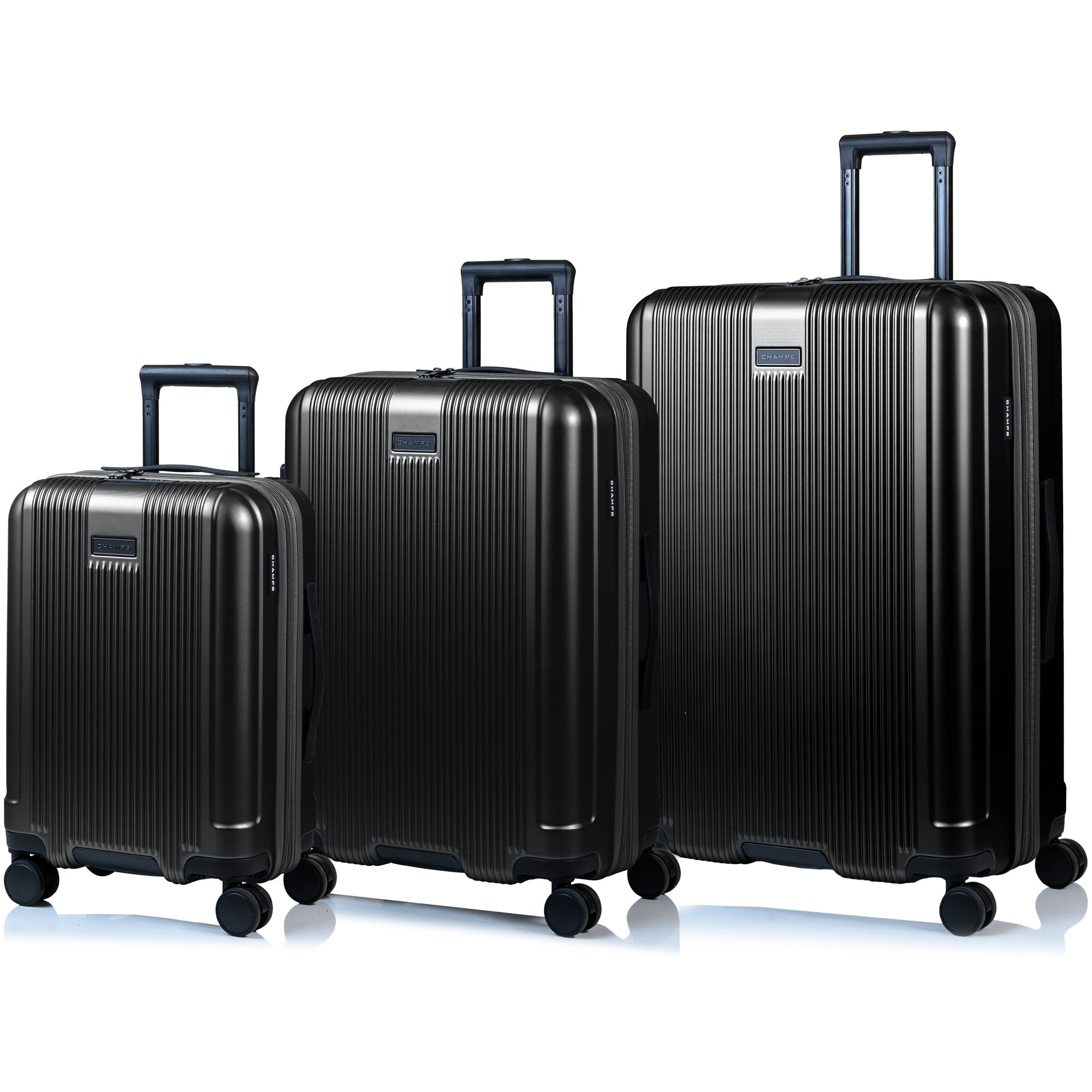 Champs Luggage Black Champs Marquis Expandable 3-Piece Luggage Set