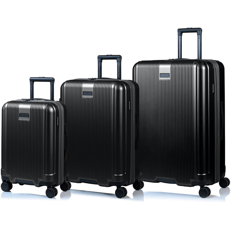 Champs Luggage Black Champs Marquis Expandable 3-Piece Luggage Set