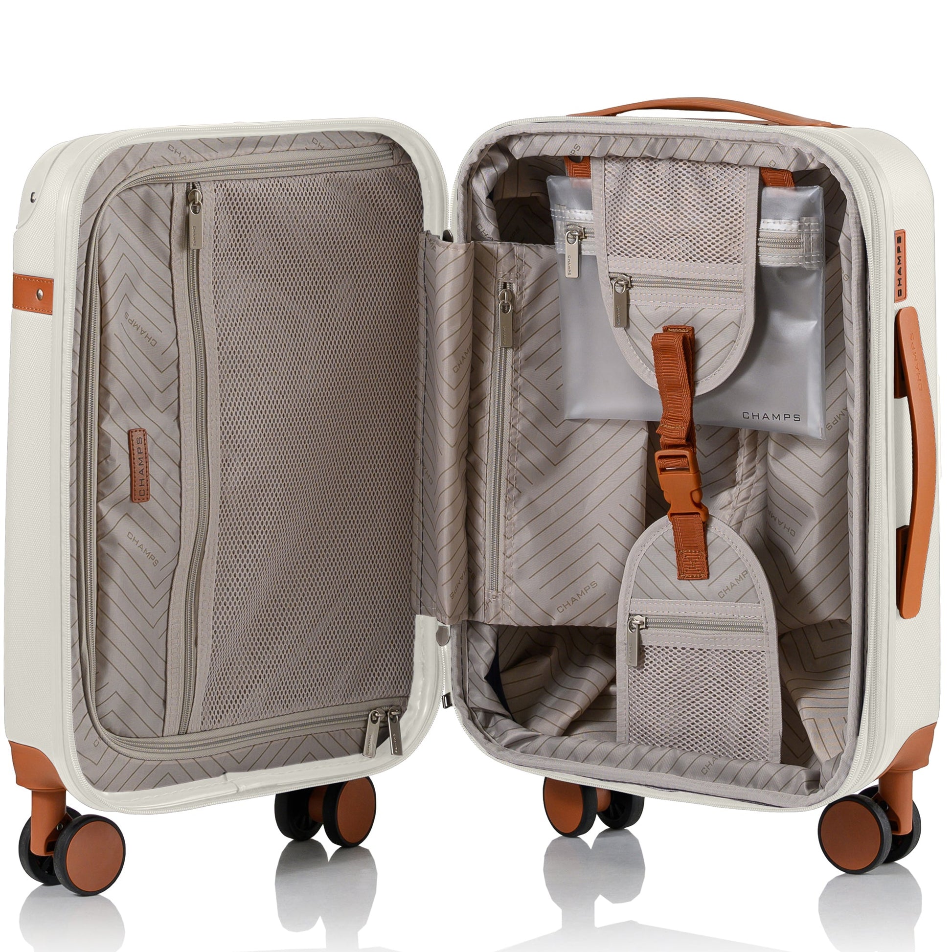 Champs Luggage Champs Vintage Expandable 2-Piece Luggage Set (Carry-On & Large)