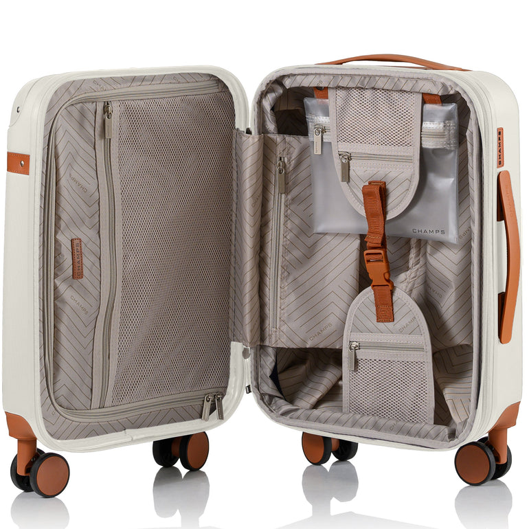 Champs Luggage Champs Vintage Expandable 2-Piece Luggage Set (Carry-On & Large)