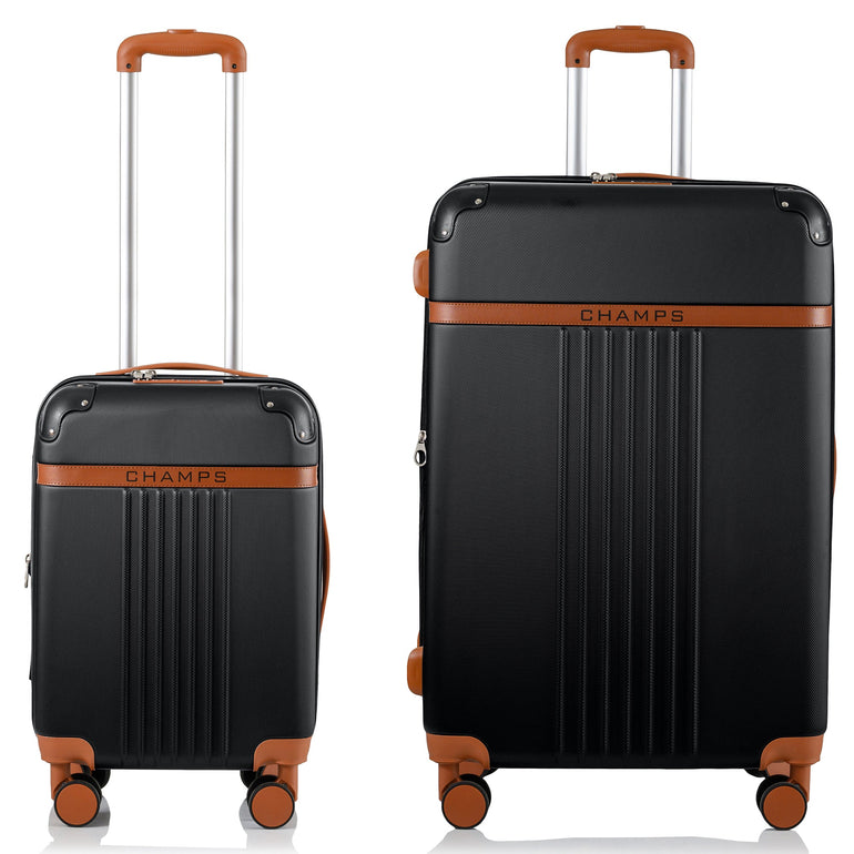 Champs Luggage Champs Vintage Expandable 2-Piece Luggage Set (Carry-On & Large)