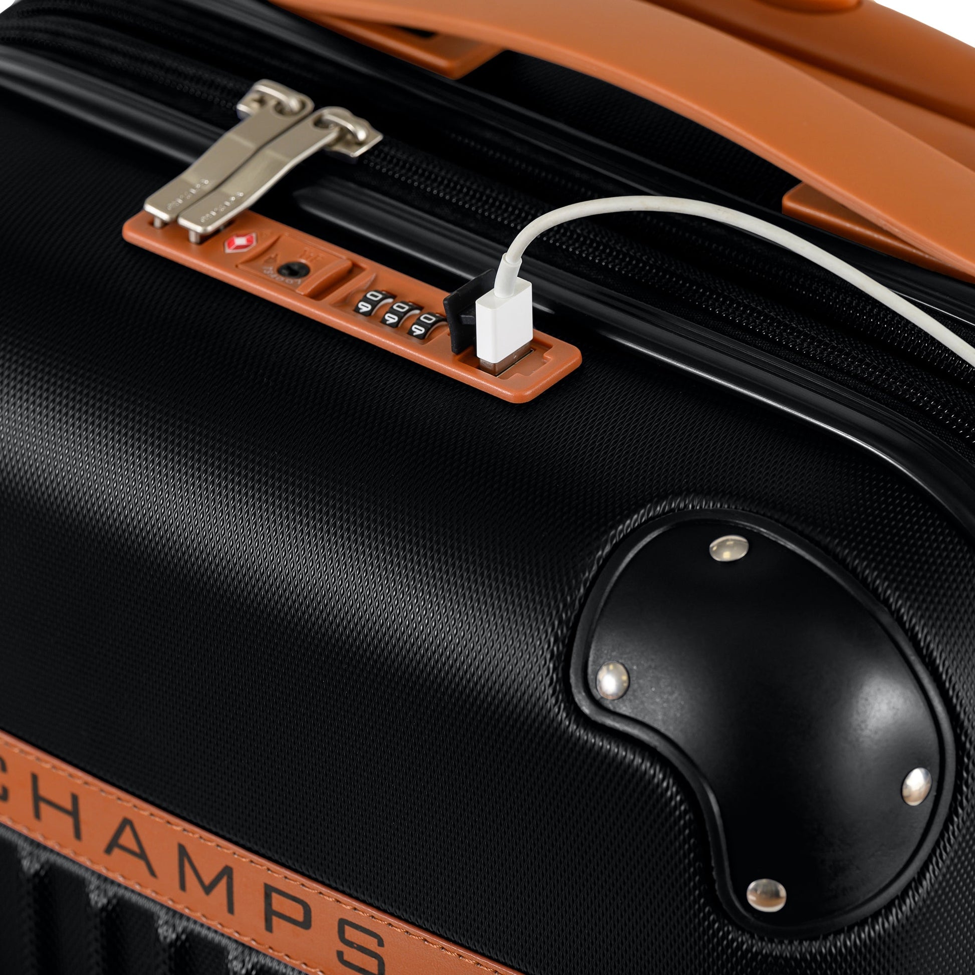 Champs Luggage Champs Vintage Expandable 2-Piece Luggage Set (Carry-On & Large)