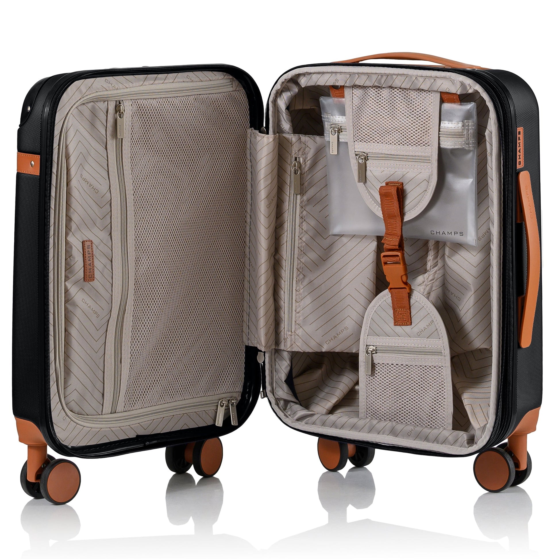 Champs Luggage Champs Vintage Expandable 2-Piece Luggage Set (Carry-On & Large)