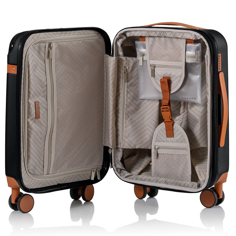 Champs Luggage Champs Vintage Expandable 2-Piece Luggage Set (Carry-On & Large)