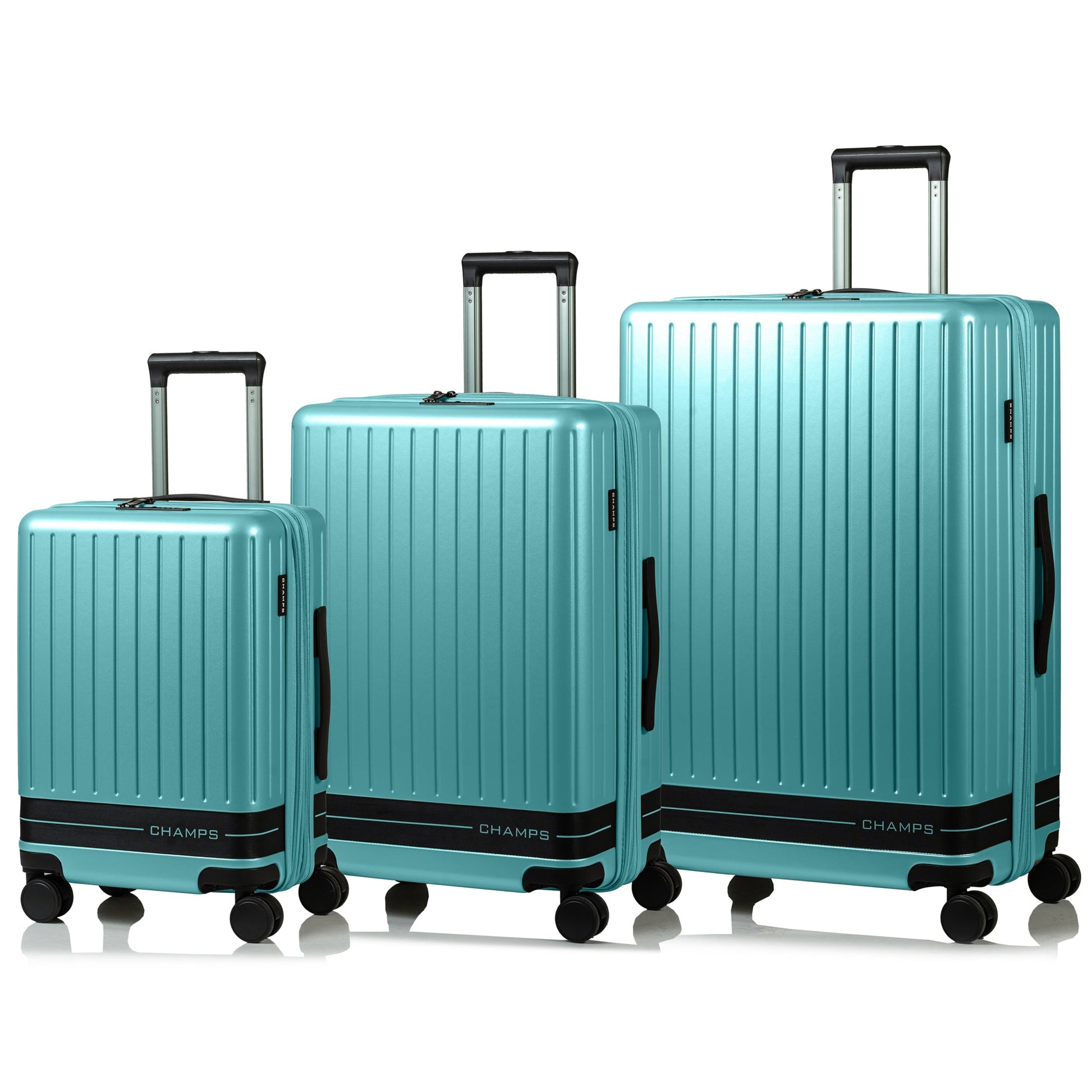 Champs Luggage Green Champs Fresh II Expandable 3-Piece Luggage Set