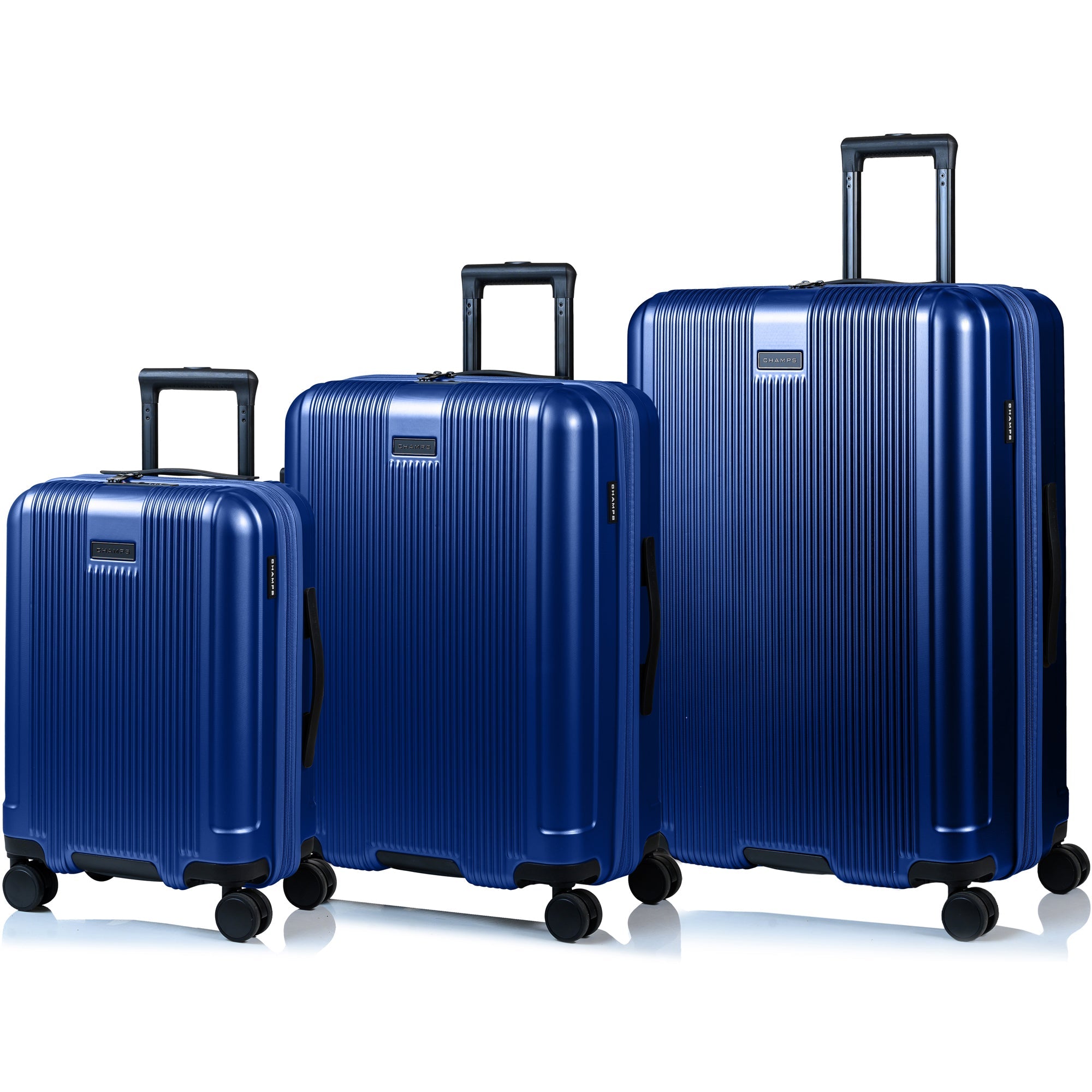 Champs Luggage Navy Champs Marquis Expandable 3-Piece Luggage Set