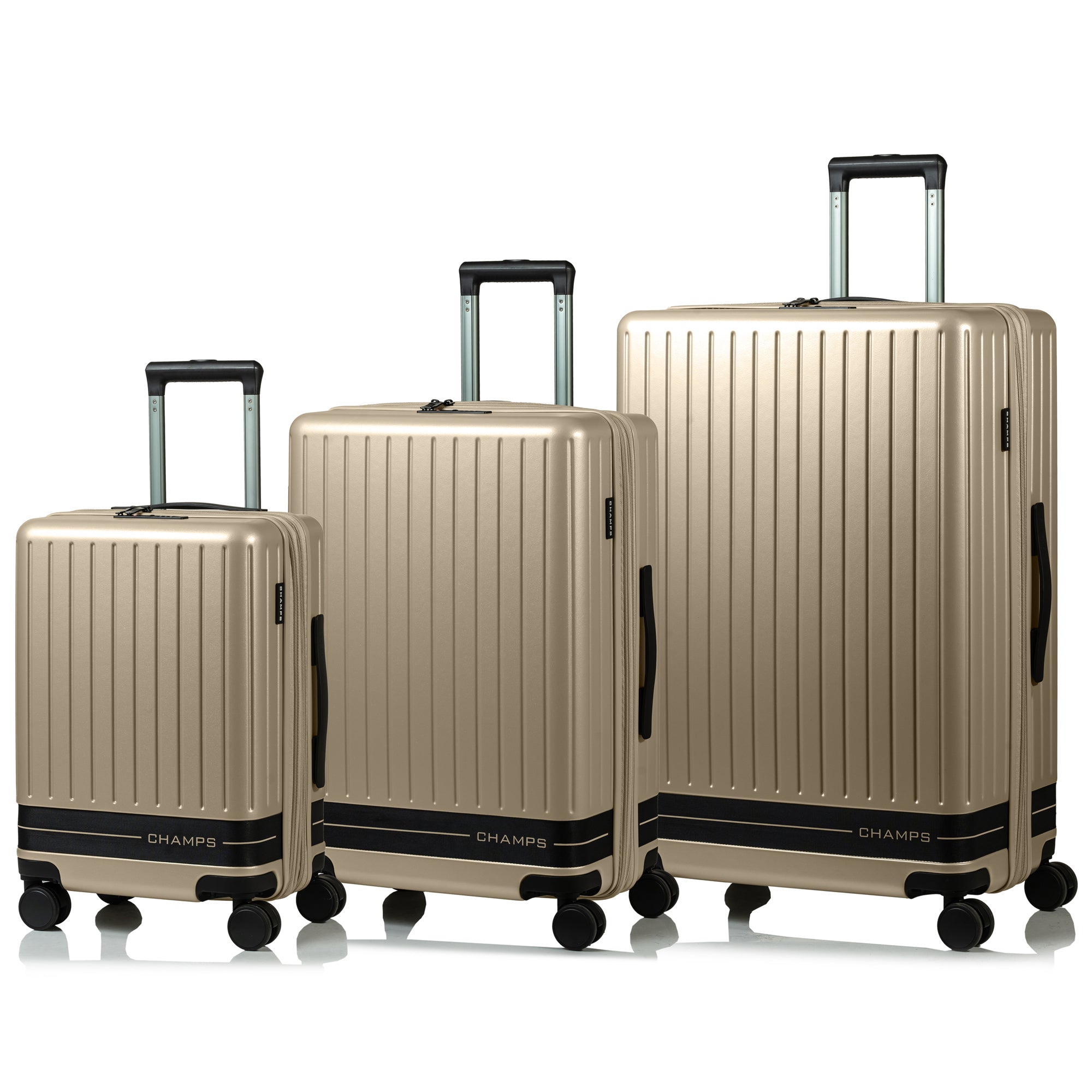 Champs Luggage Sand Champs Fresh II Expandable 3-Piece Luggage Set