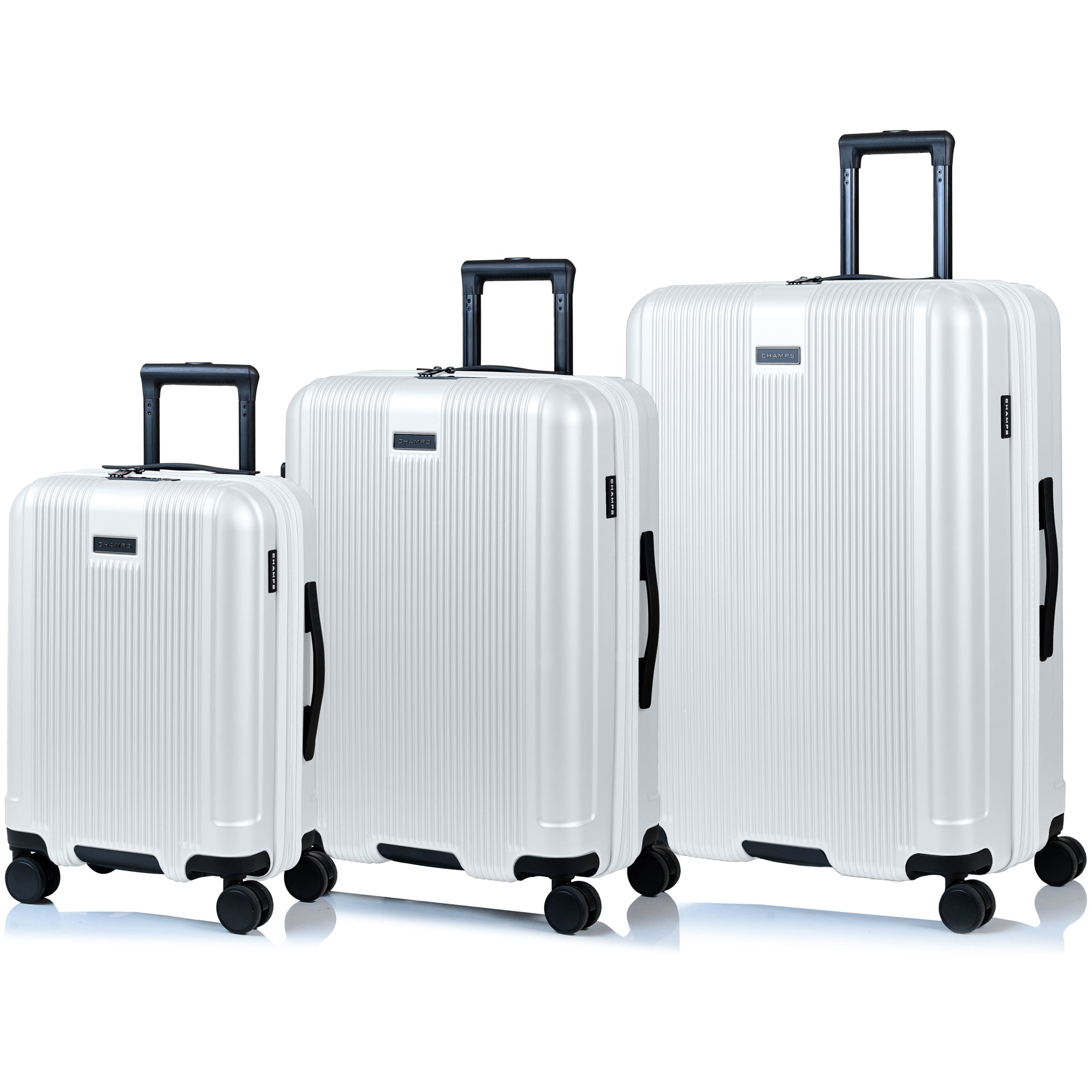 Champs Luggage White Champs Marquis Expandable 3-Piece Luggage Set