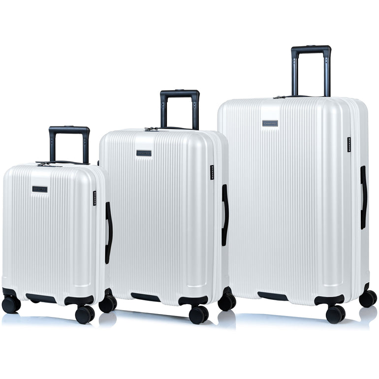 Champs Luggage White Champs Marquis Expandable 3-Piece Luggage Set