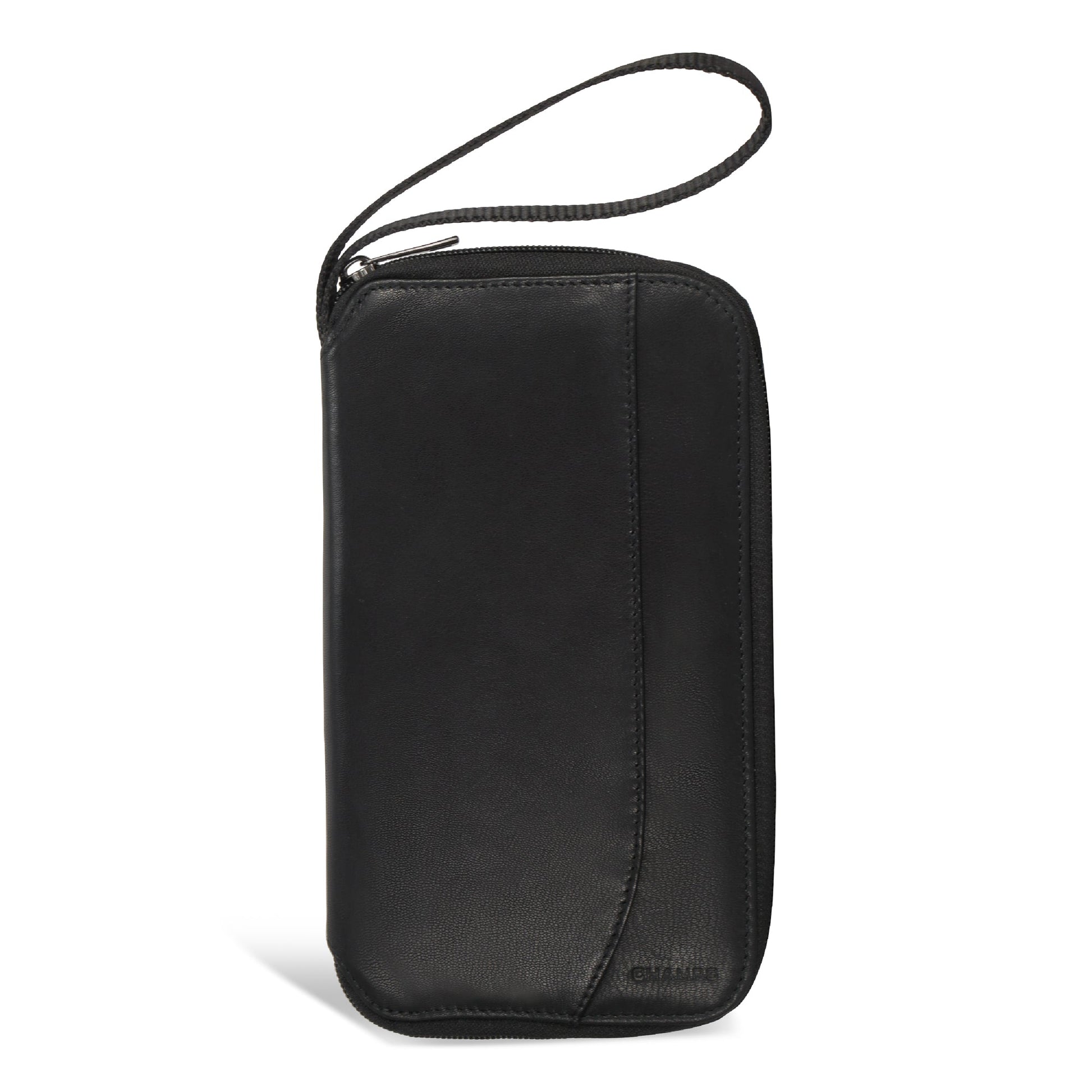 Champs Passport Case Black Champs Onyx Leather Multi Passport Case