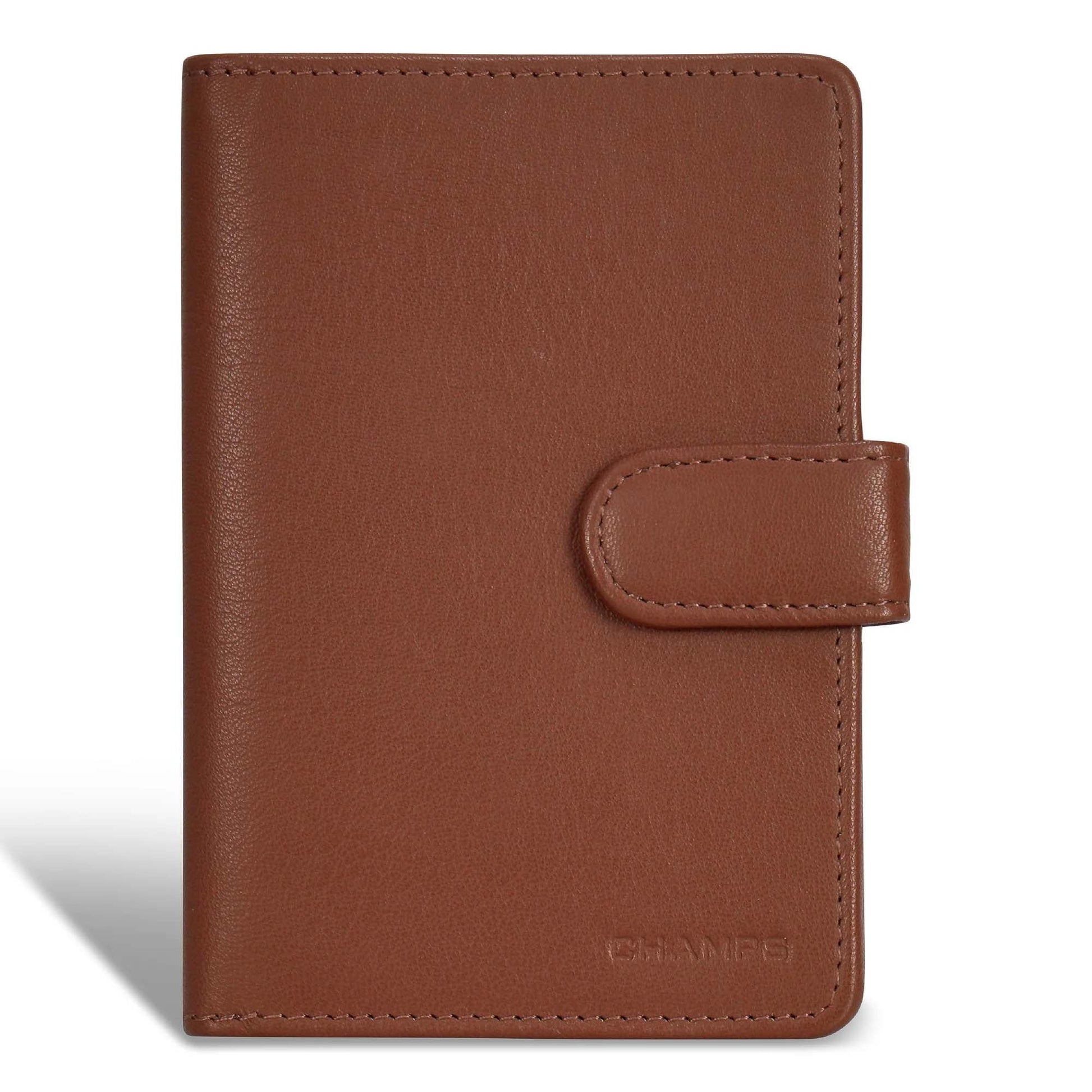 Champs Passport Case Brown Champs Onyx Leather Passport Case