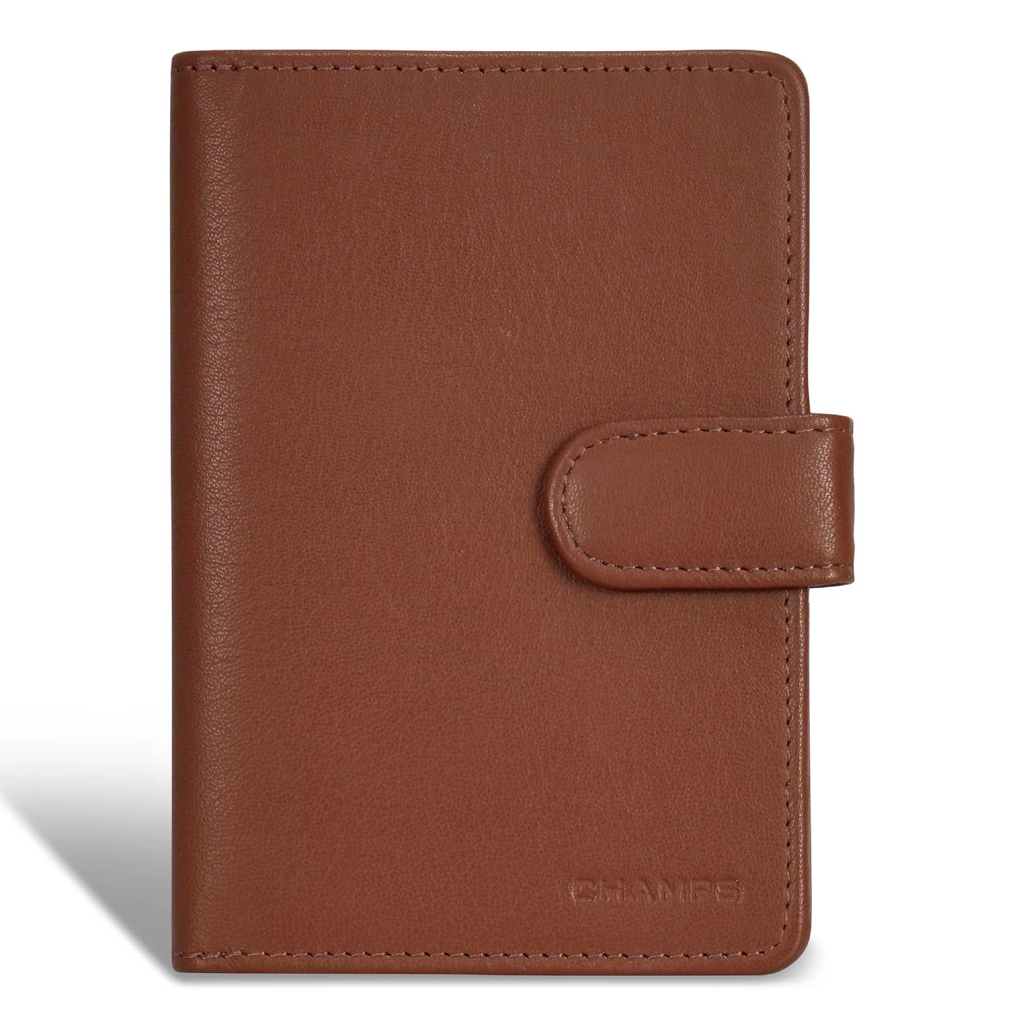 Champs Passport Case Brown Champs Onyx Leather Passport Case